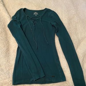 Hunter green Hollister long sleeve